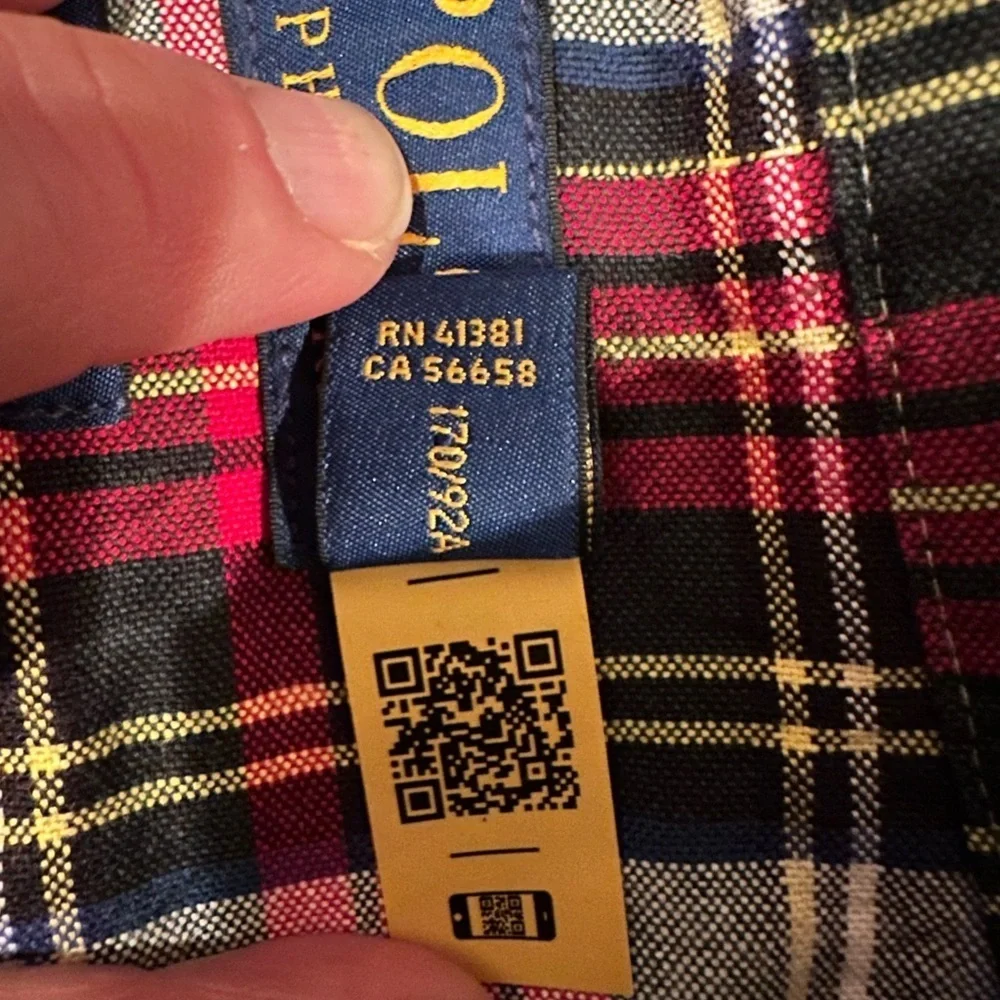 Plaid Brushed Oxford Shirt size small